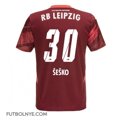 Camiseta RB Leipzig Benjamin Sesko #30 Visitante Equipación 2024-25 manga corta